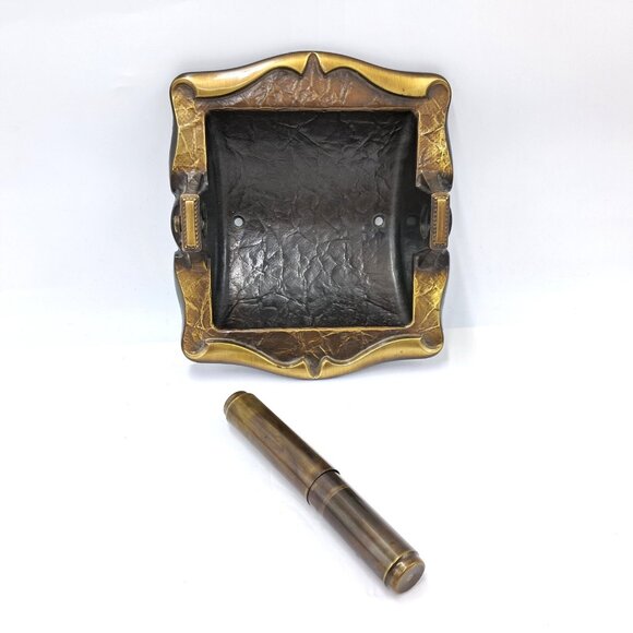 AMEROCK Carriage House Recessed Brass Toilet Paper Holder Vintage - Picture 2 of 8